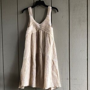 Zara Textured Cream Juniors Dress